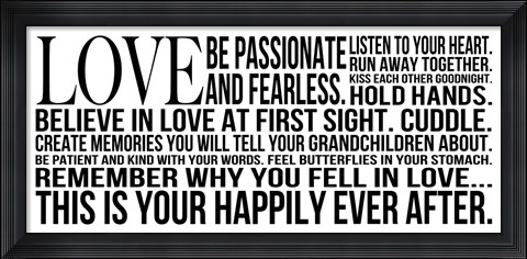 Framed Be Passionate 1 Print