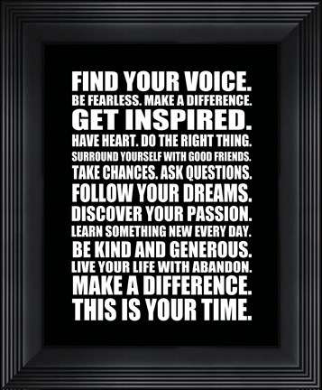 Framed Find Your Voice 2 Print