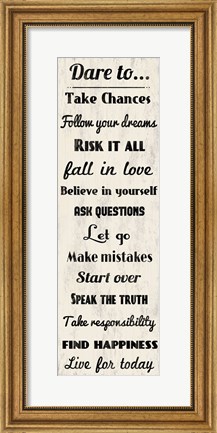 Framed Dare to Take Chances 2 Print