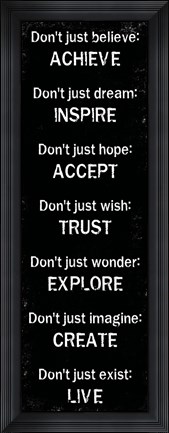 Framed Achieve Inspire Accept 1 Print