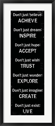 Framed Achieve Inspire Accept 1 Print