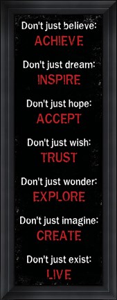 Framed Achieve Inspire Accept 2 Print