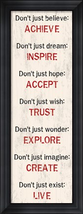 Framed Achieve Inspire Accept 3 Print