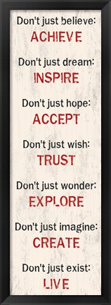 Framed Achieve Inspire Accept 3 Print