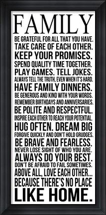 Framed Family Print