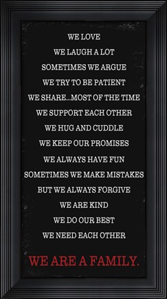 Framed We are a Family 2 Print