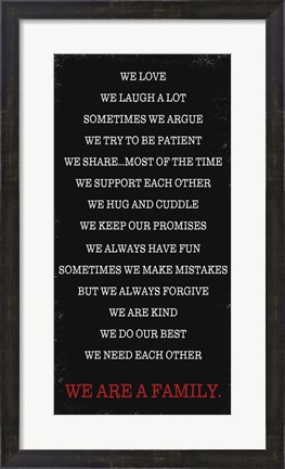 Framed We are a Family 2 Print
