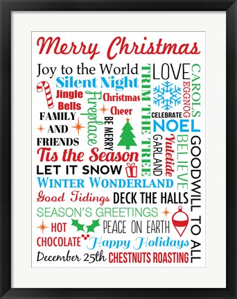 Framed Merry Christmas Print