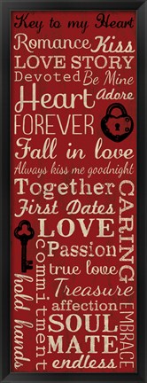 Framed Key to My Heart 2 Print