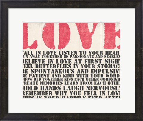 Framed Fall In Love Print