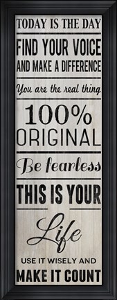 Framed Make It Count 1 Print
