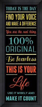 Framed Make It Count 3 Print