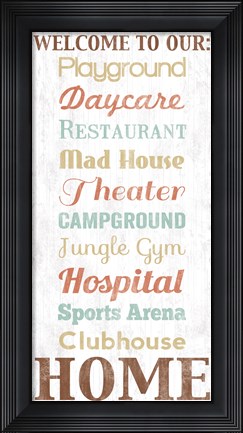 Framed Welcome Print