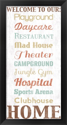 Framed Welcome Print