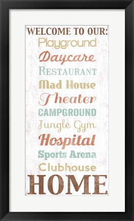 Framed Welcome Print