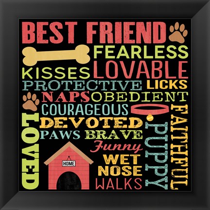 Framed Best Friend Print