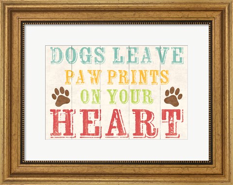 Framed Dogs Leave Paw Prints 1 Print