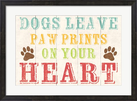 Framed Dogs Leave Paw Prints 1 Print