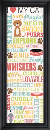 Framed I Love My Cat 2 Print