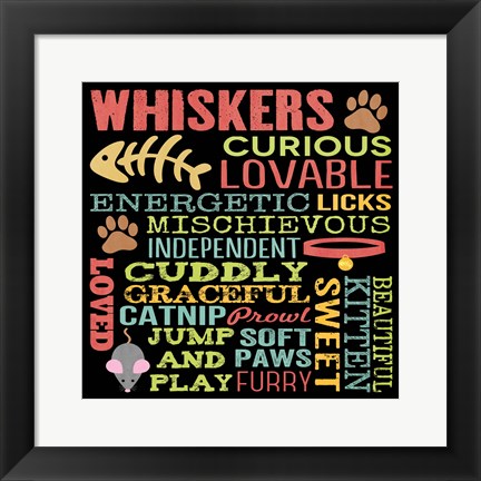 Framed Whiskers Print