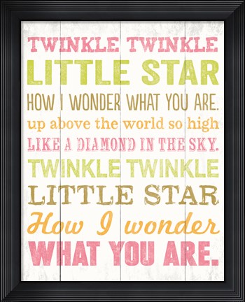 Framed Twinkle Twinkle 1 Print