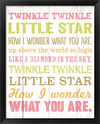 Framed Twinkle Twinkle 1 Print