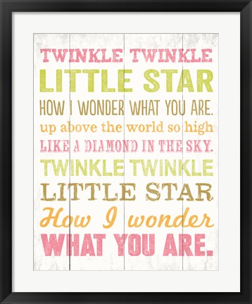 Framed Twinkle Twinkle 1 Print