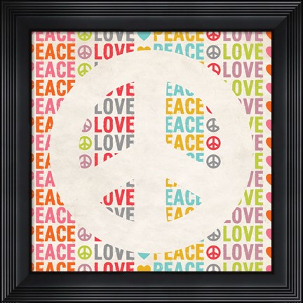 Framed Peace Love 2 Print