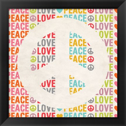 Framed Peace Love 2 Print