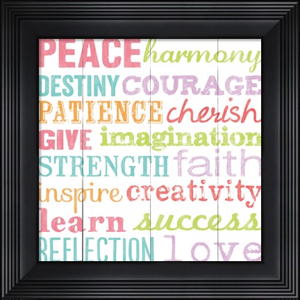 Framed Peace Harmony Destiny Print