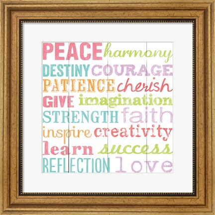 Framed Peace Harmony Destiny Print