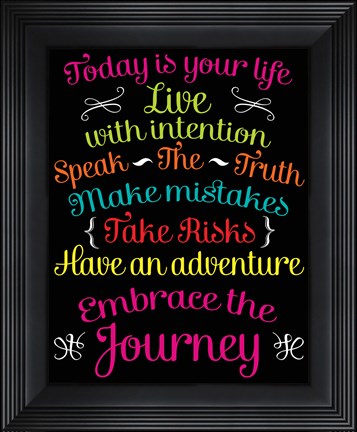 Framed Embrace the Journey Print