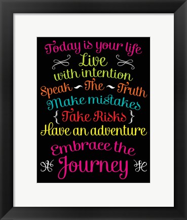 Framed Embrace the Journey Print