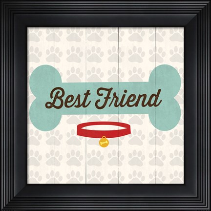 Framed Best Friend - Bone Print