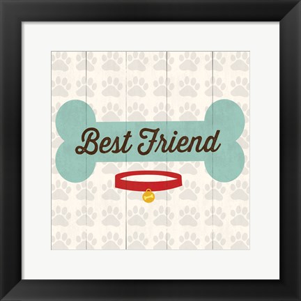 Framed Best Friend - Bone Print