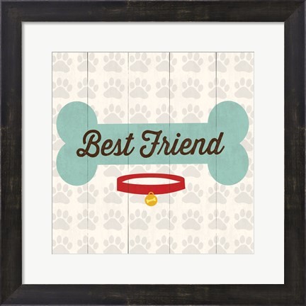 Framed Best Friend - Bone Print
