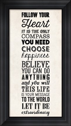 Framed Follow Your Heart 5 Print