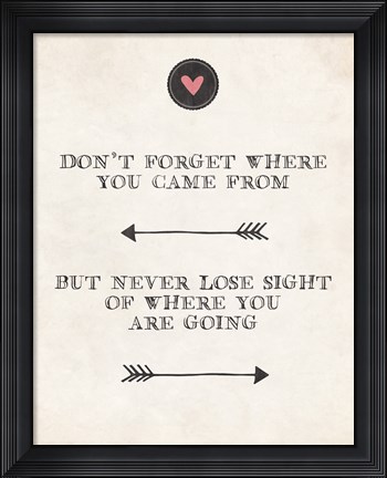 Framed Don&#39;t Forget Print