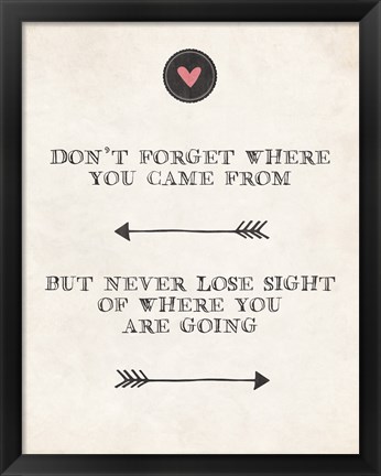 Framed Don&#39;t Forget Print