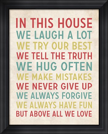 Framed In This House 3 Print