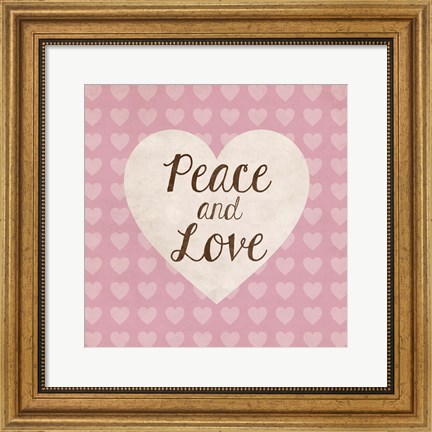 Framed Peace and Love Print