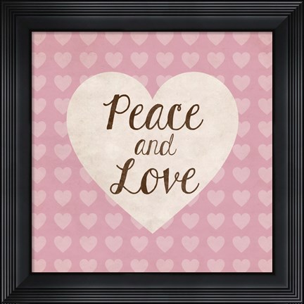 Framed Peace and Love Print