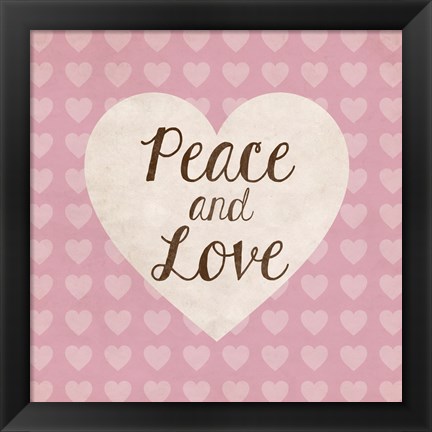 Framed Peace and Love Print