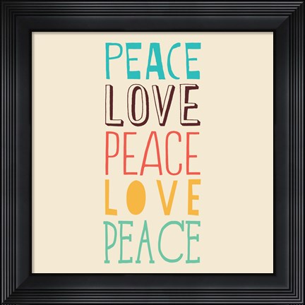 Framed Peace Love 3 Print