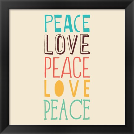 Framed Peace Love 3 Print