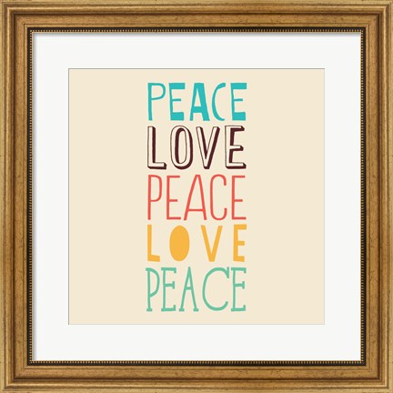 Framed Peace Love 3 Print