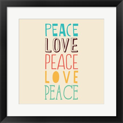 Framed Peace Love 3 Print