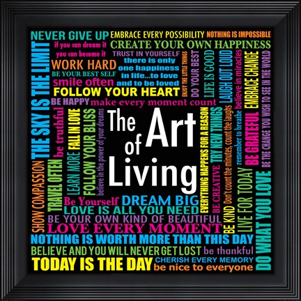 Framed Art of Living Print