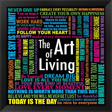 Framed Art of Living Print