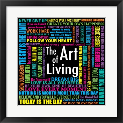 Framed Art of Living Print